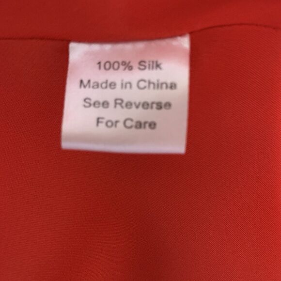 Parker Silk Dress Size Medium Sarah Red Fit & Flare Coquette Party Date Night - Picture 9 of 12